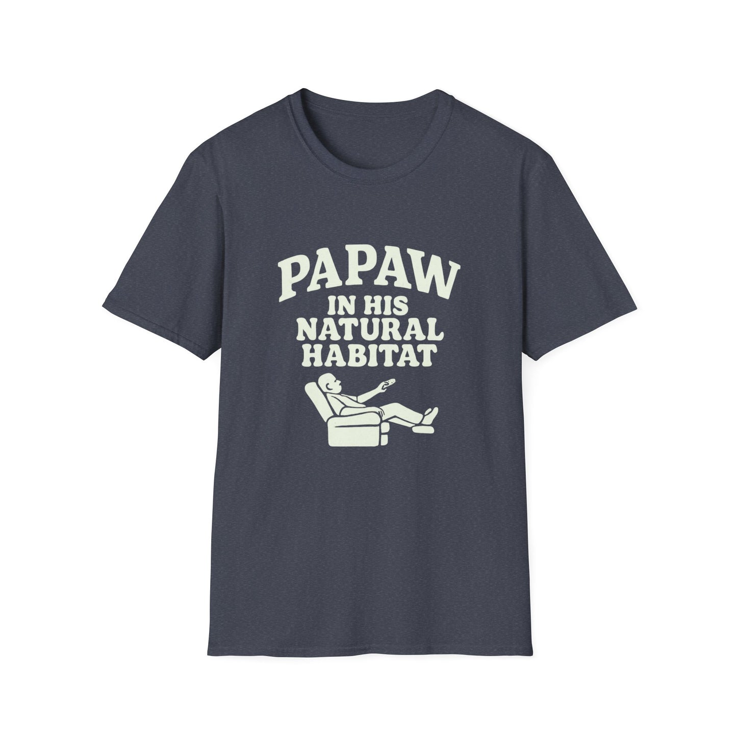 Papaw In His Natural Habitat T-Shirt | Grandpa Recliner Graphic