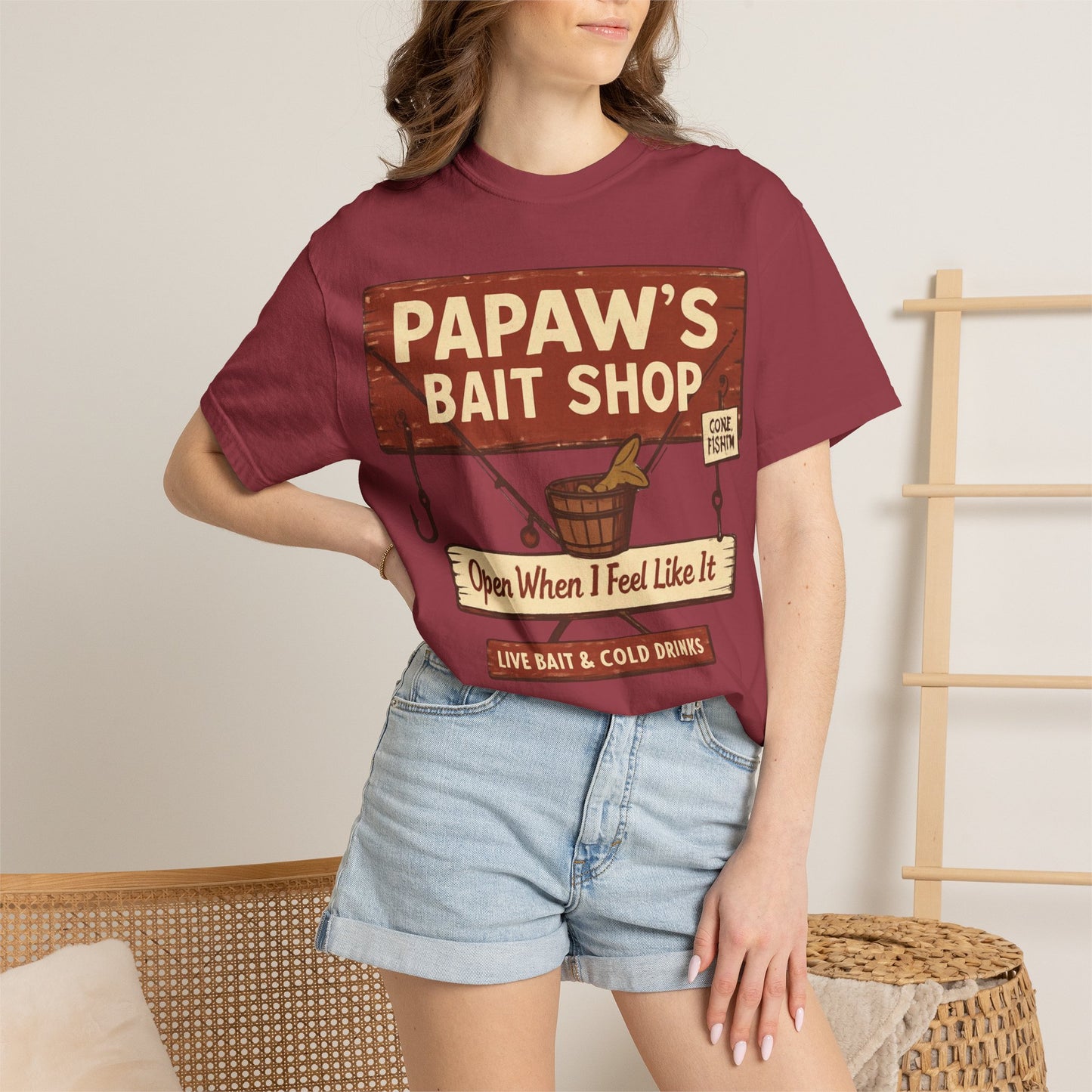 Papaw's Bait Shop sign T-Shirt | Fishing vintage sign, Live bait & cold drinks