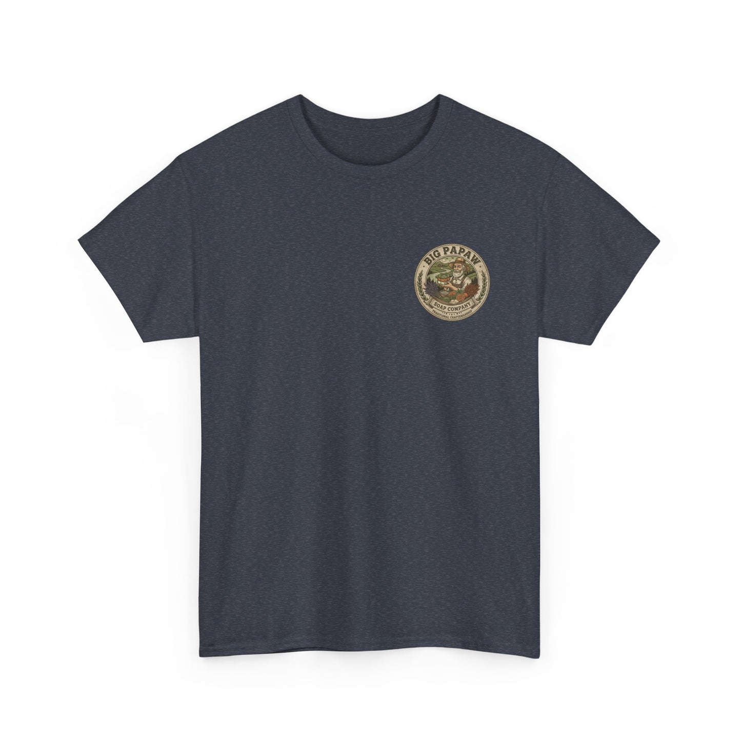 Big Papaw Soap Company Logo Tee | Vintage Barber Shop Label T-Shirt