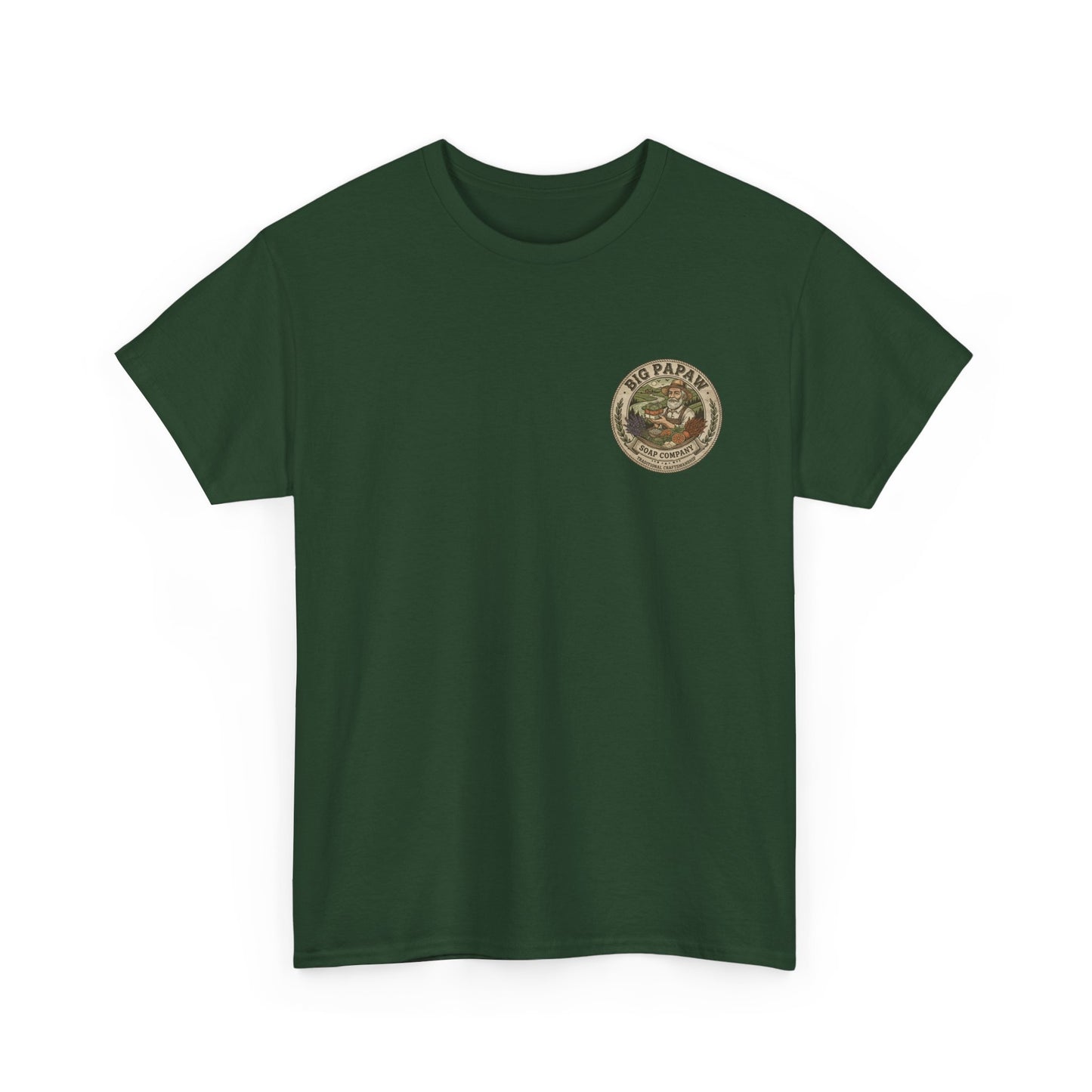 Big Papaw Soap Company Logo Tee | Vintage Barber Shop Label T-Shirt