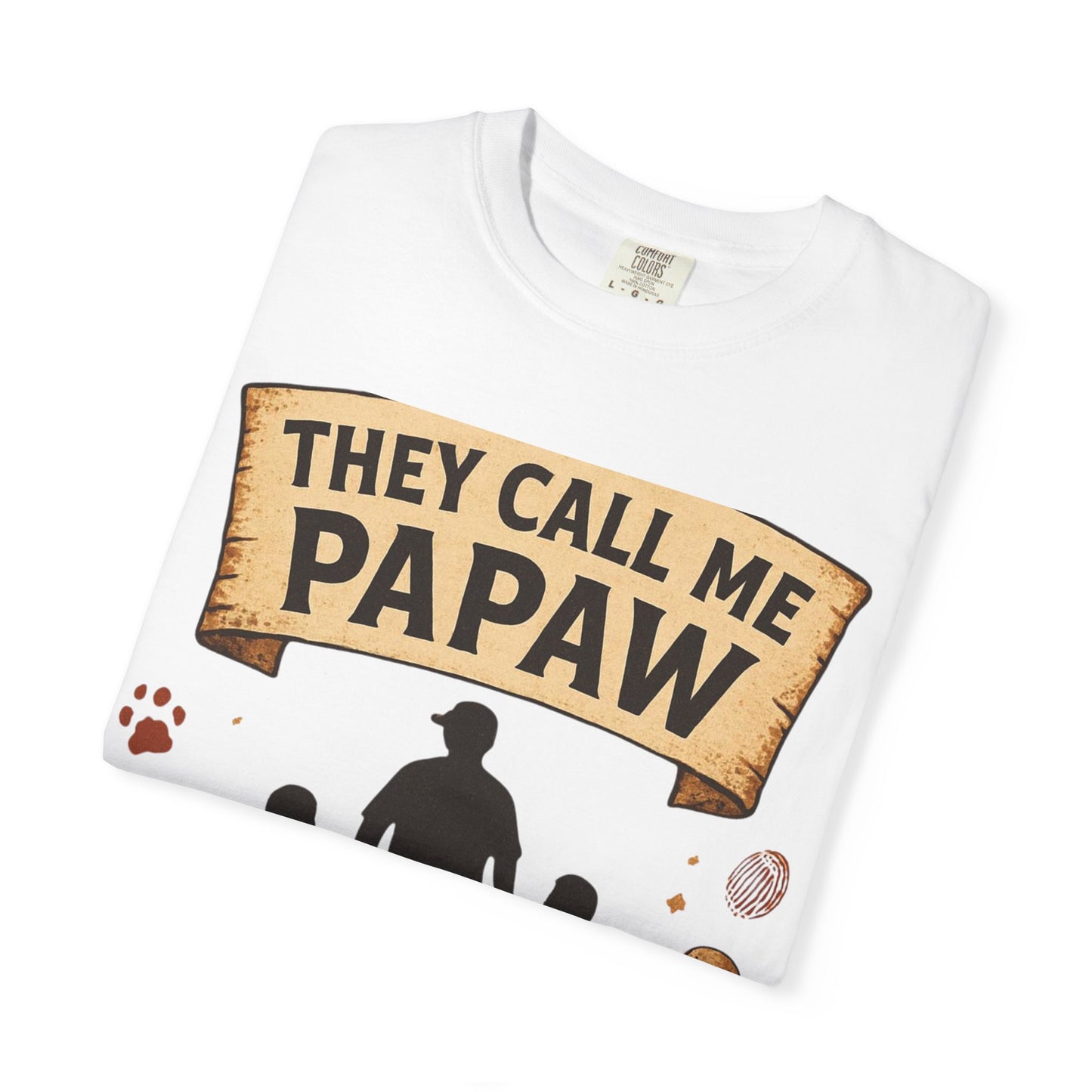 They Call Me Papaw T-Shirt | Papaw Grandpa Silhouette, Partner in Crime Design