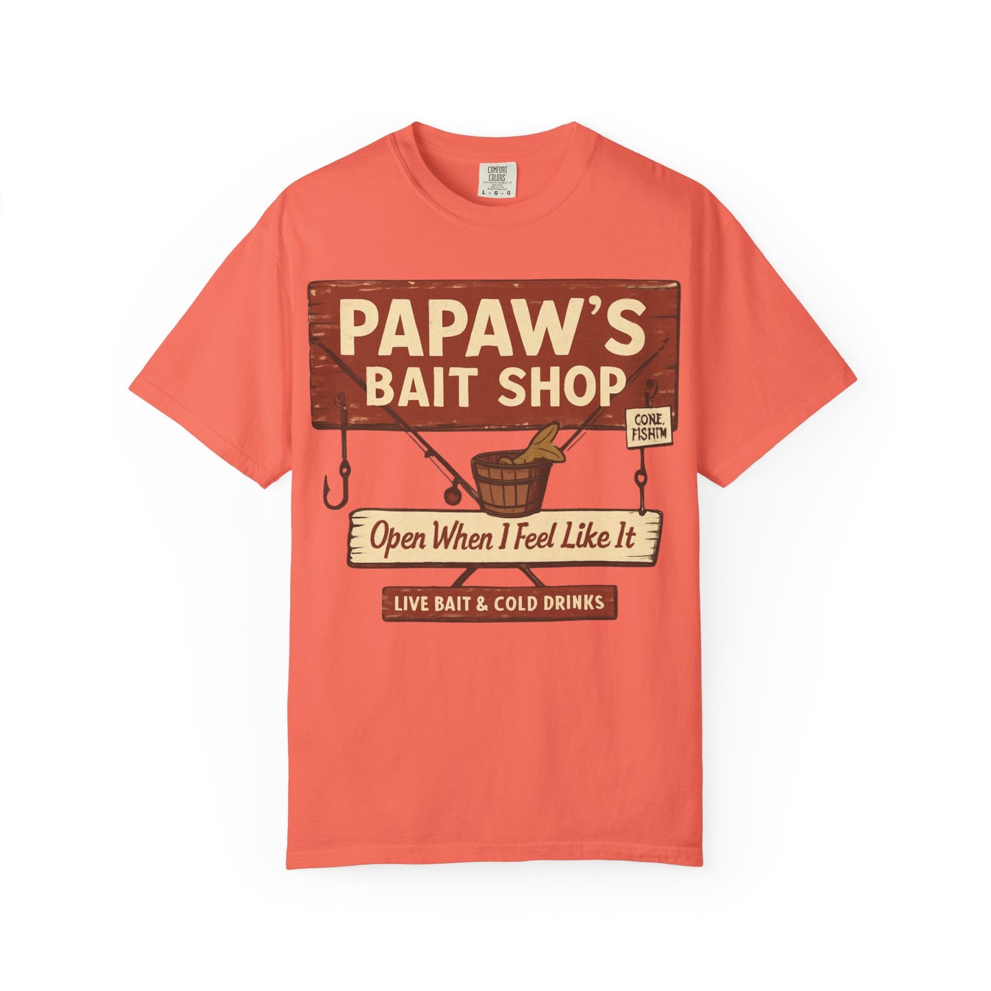 Papaw's Bait Shop sign T-Shirt | Fishing vintage sign, Live bait & cold drinks