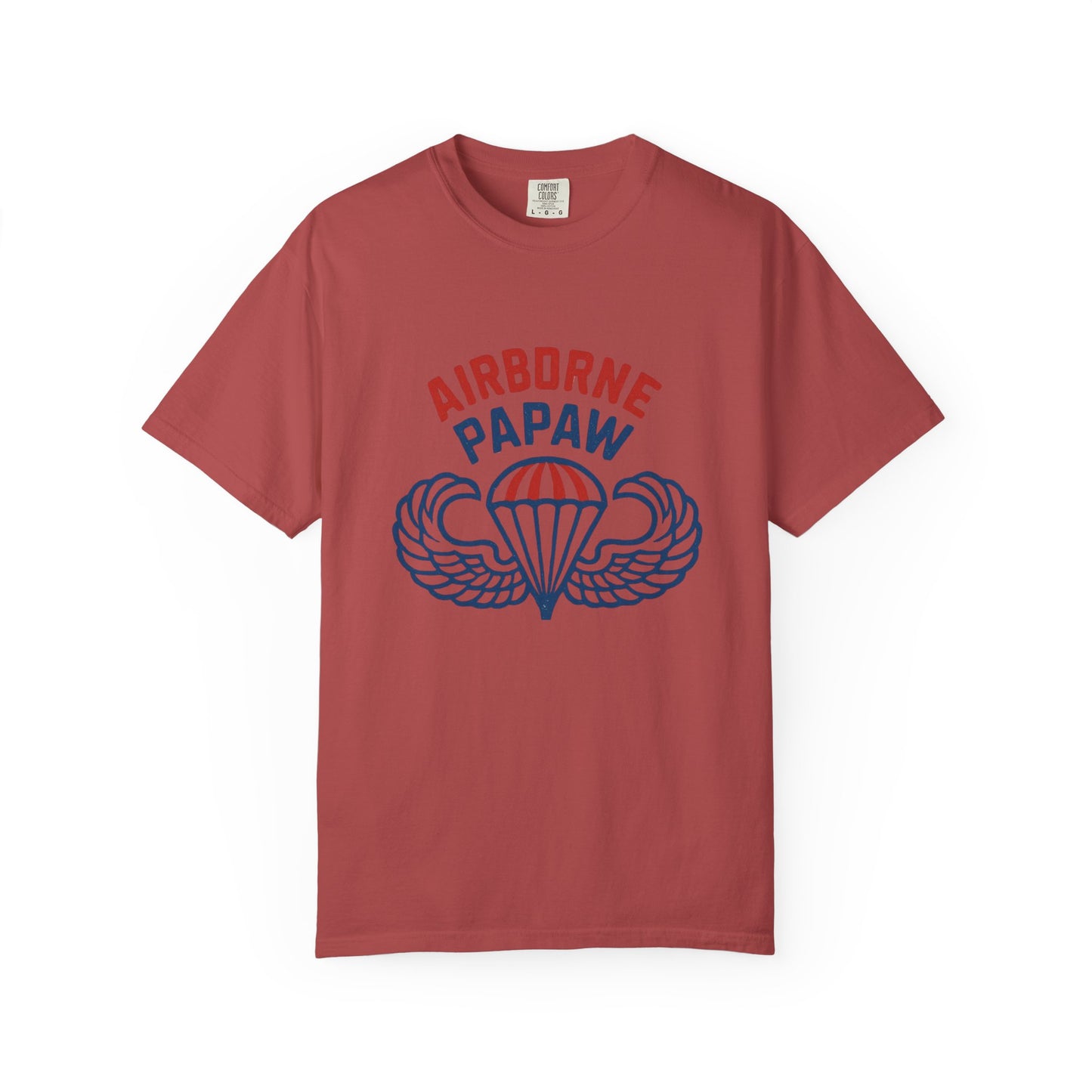 Airborne Papaw Parachute Wings T-shirt | Military Grandpa Veteran Tee