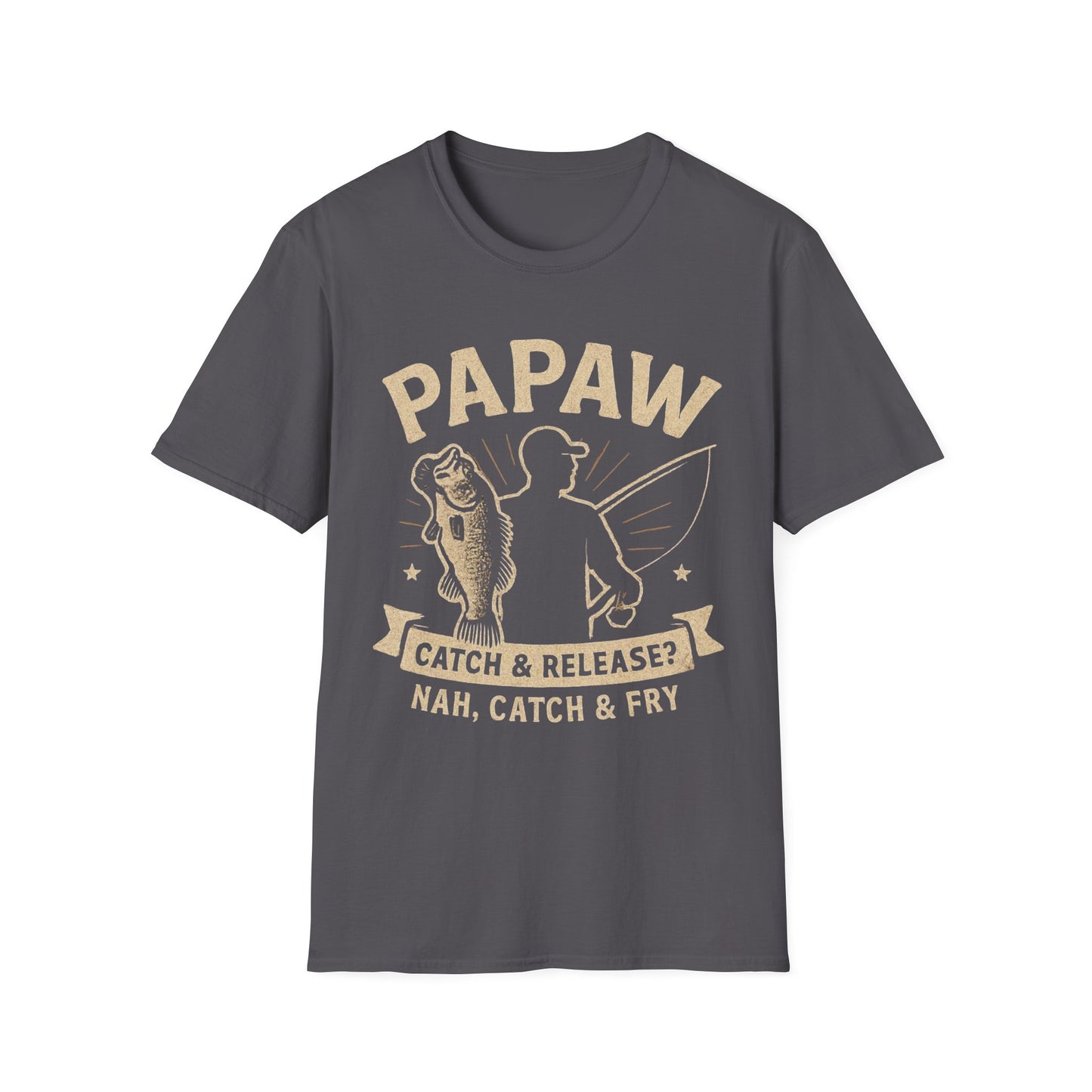 Papaw Fishing Graphic T-Shirt | Catch & Fry Bass Design