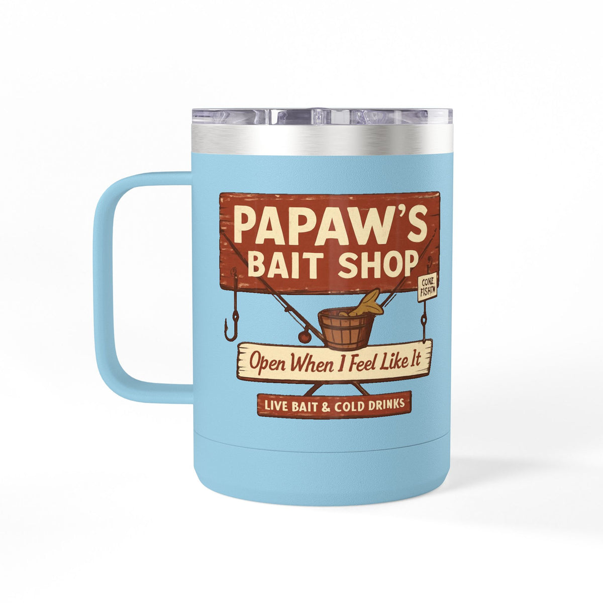 PAPAW'S BAIT SHOP COFFEE TUMBLER