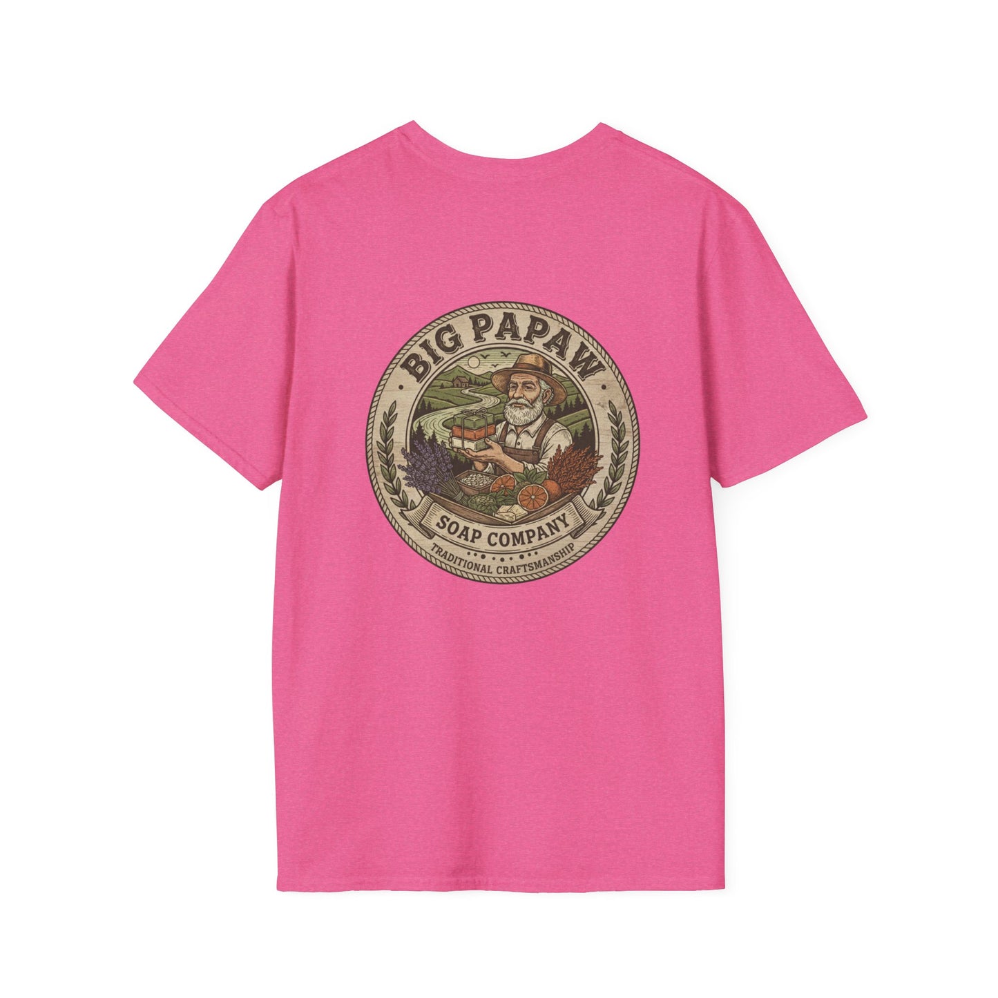Big Papaw Soap Company logo T-Shirt | Vintage apothecary label graphic