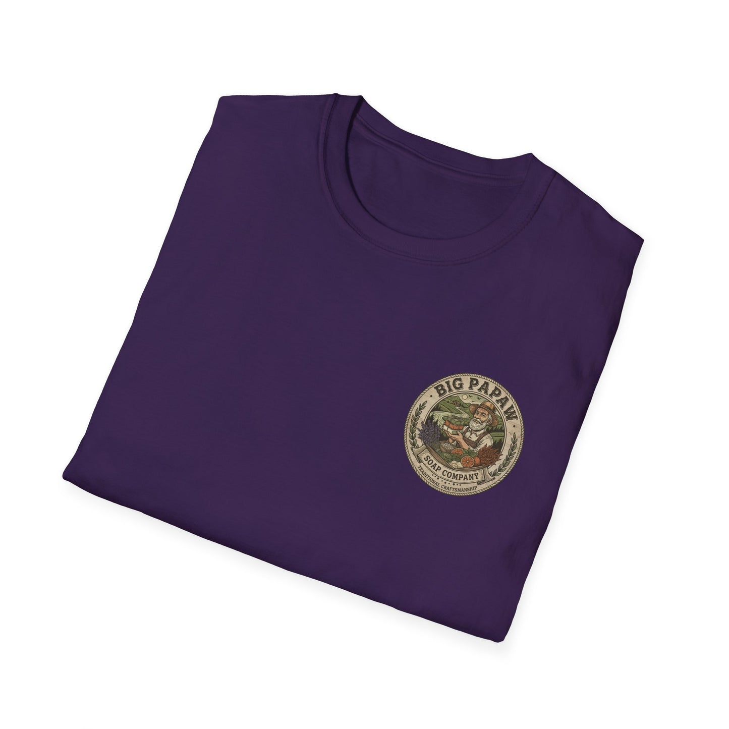 Big Papaw Soap Company logo T-Shirt | Vintage apothecary label graphic