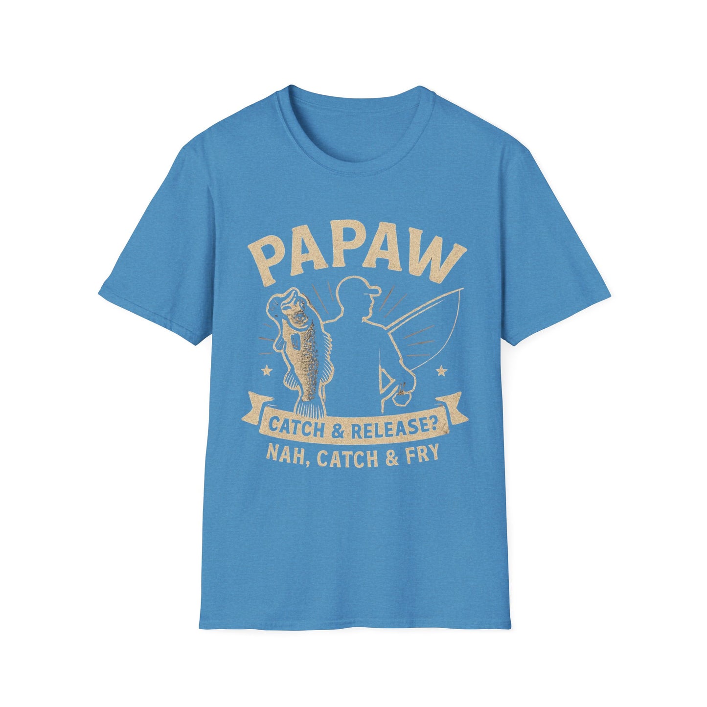 Papaw Fishing Graphic T-Shirt | Catch & Fry Bass Design