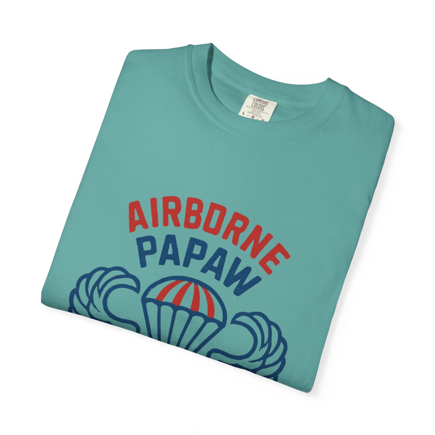 Airborne Papaw Parachute Wings T-shirt | Military Grandpa Veteran Tee