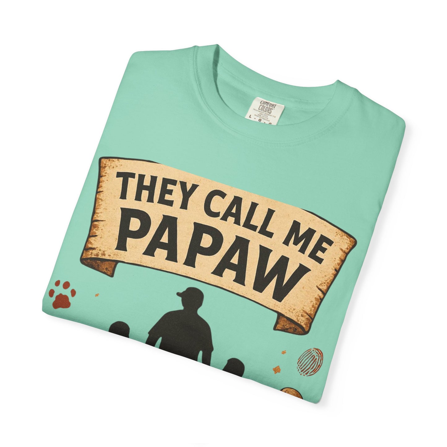 They Call Me Papaw T-Shirt | Papaw Grandpa Silhouette, Partner in Crime Design