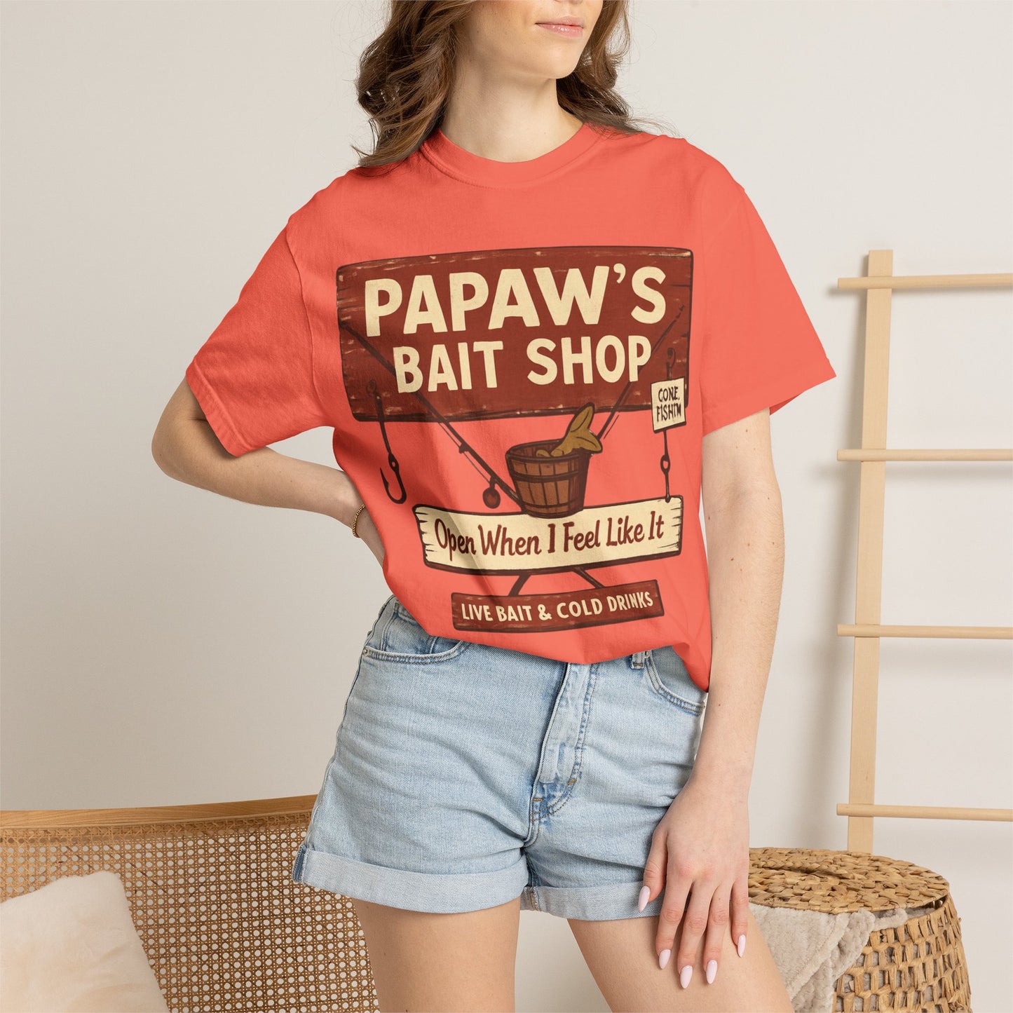 Papaw's Bait Shop sign T-Shirt | Fishing vintage sign, Live bait & cold drinks