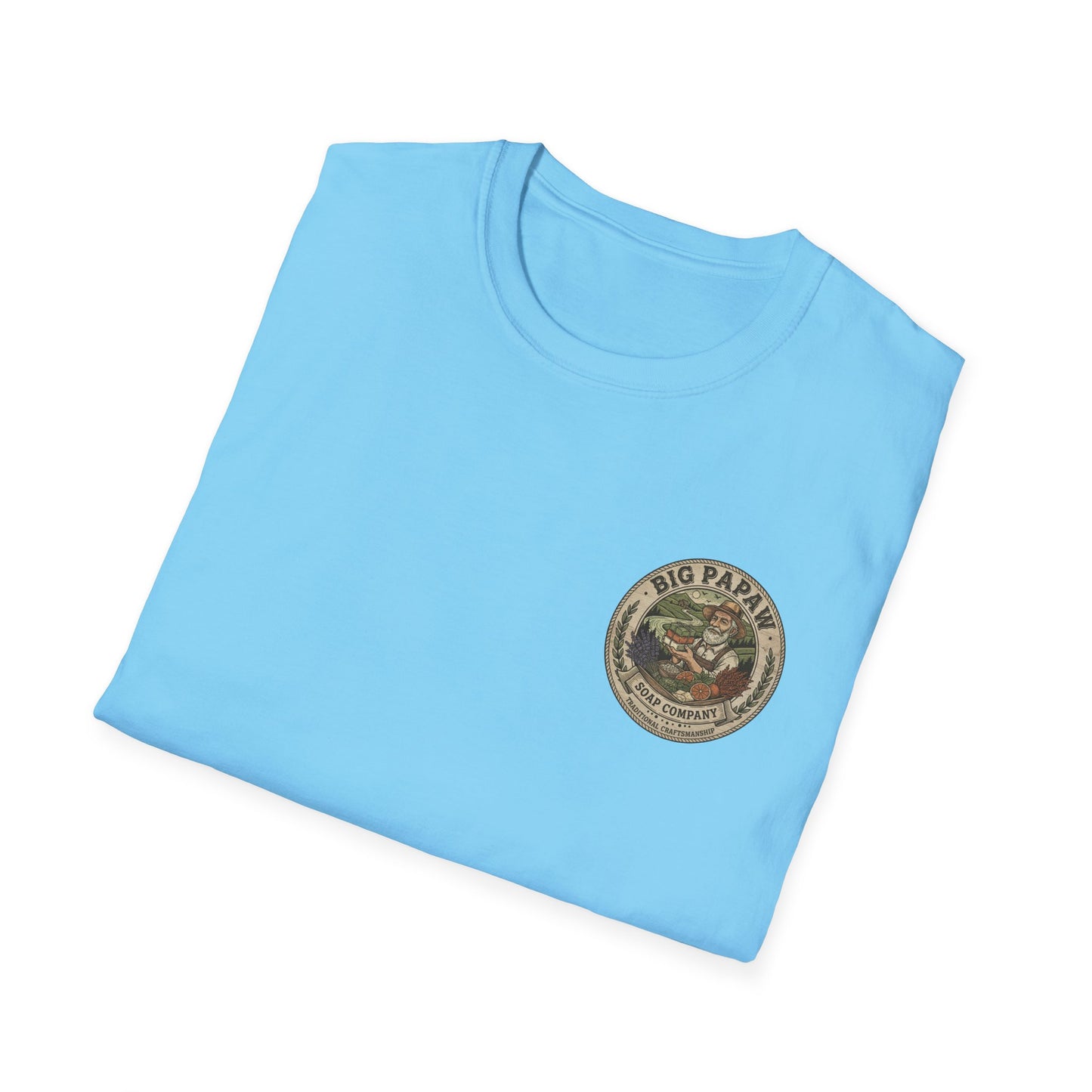 Big Papaw Soap Company logo T-Shirt | Vintage apothecary label graphic