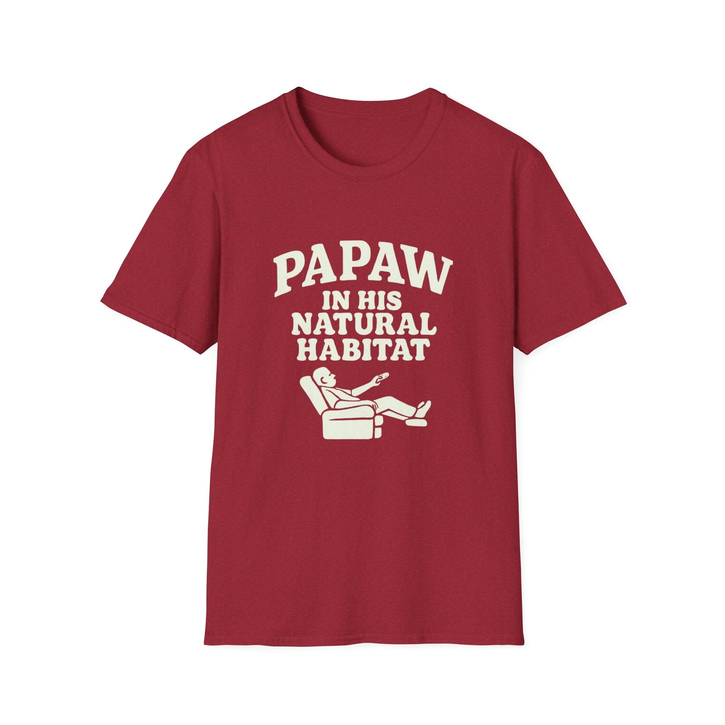 Papaw In His Natural Habitat T-Shirt | Grandpa Recliner Graphic