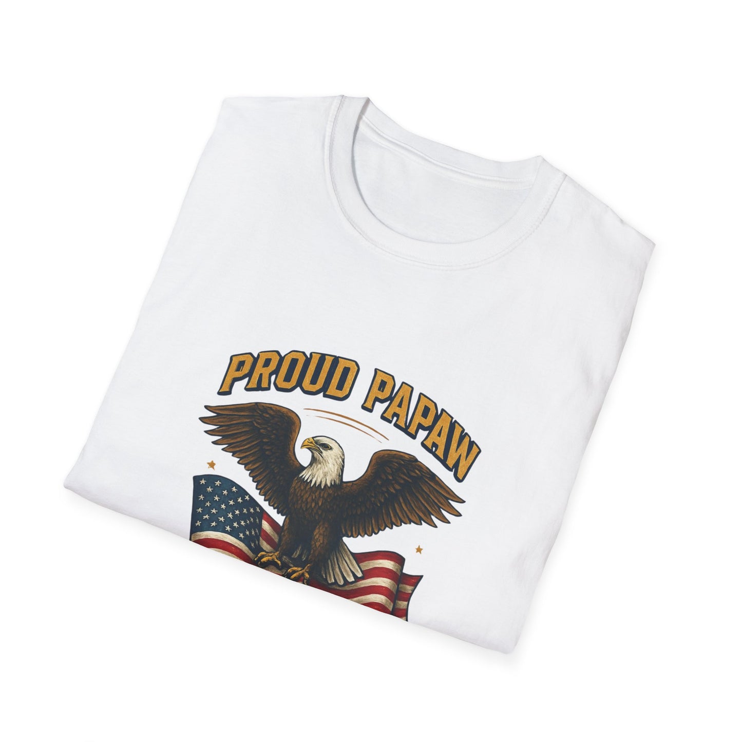 Proud Papaw Eagle United States Army T-Shirt | Patriotic Flag Veteran Tee