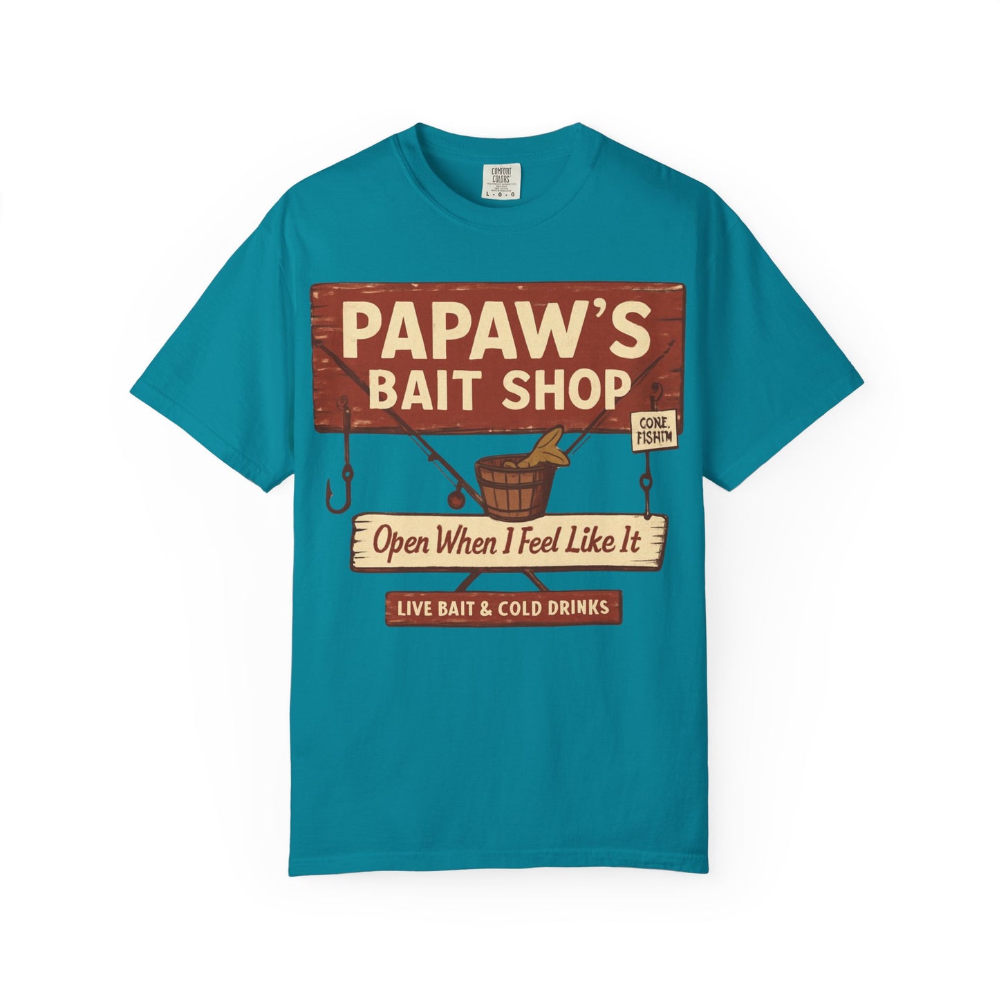 Papaw's Bait Shop sign T-Shirt | Fishing vintage sign, Live bait & cold drinks