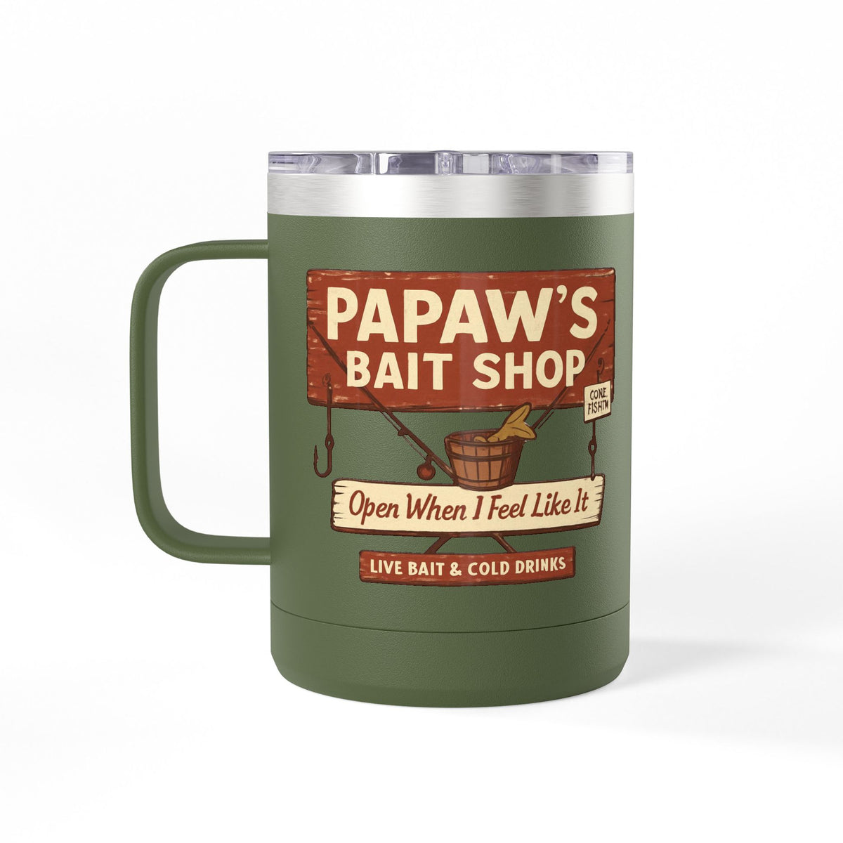 PAPAW'S BAIT SHOP COFFEE TUMBLER