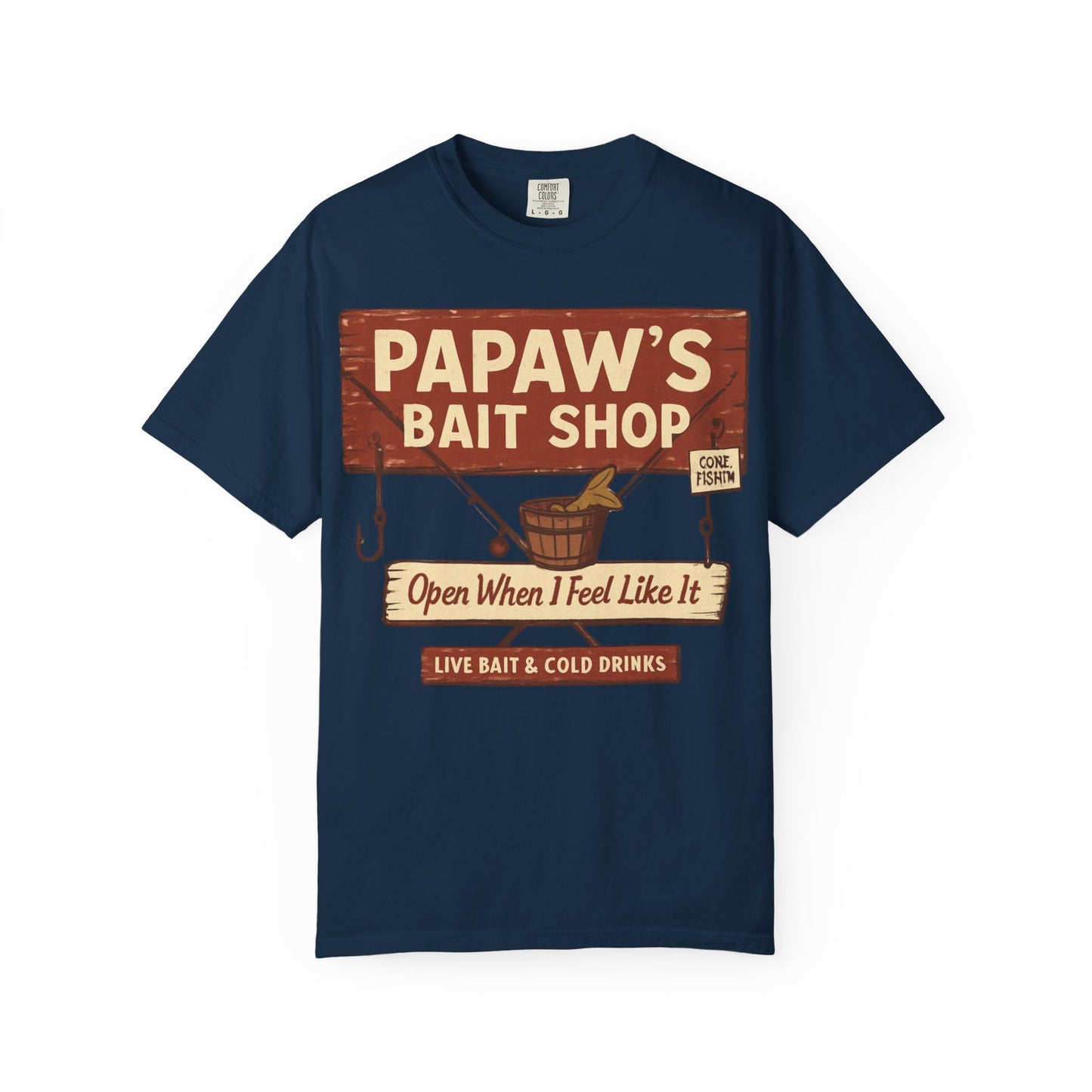Papaw's Bait Shop sign T-Shirt | Fishing vintage sign, Live bait & cold drinks