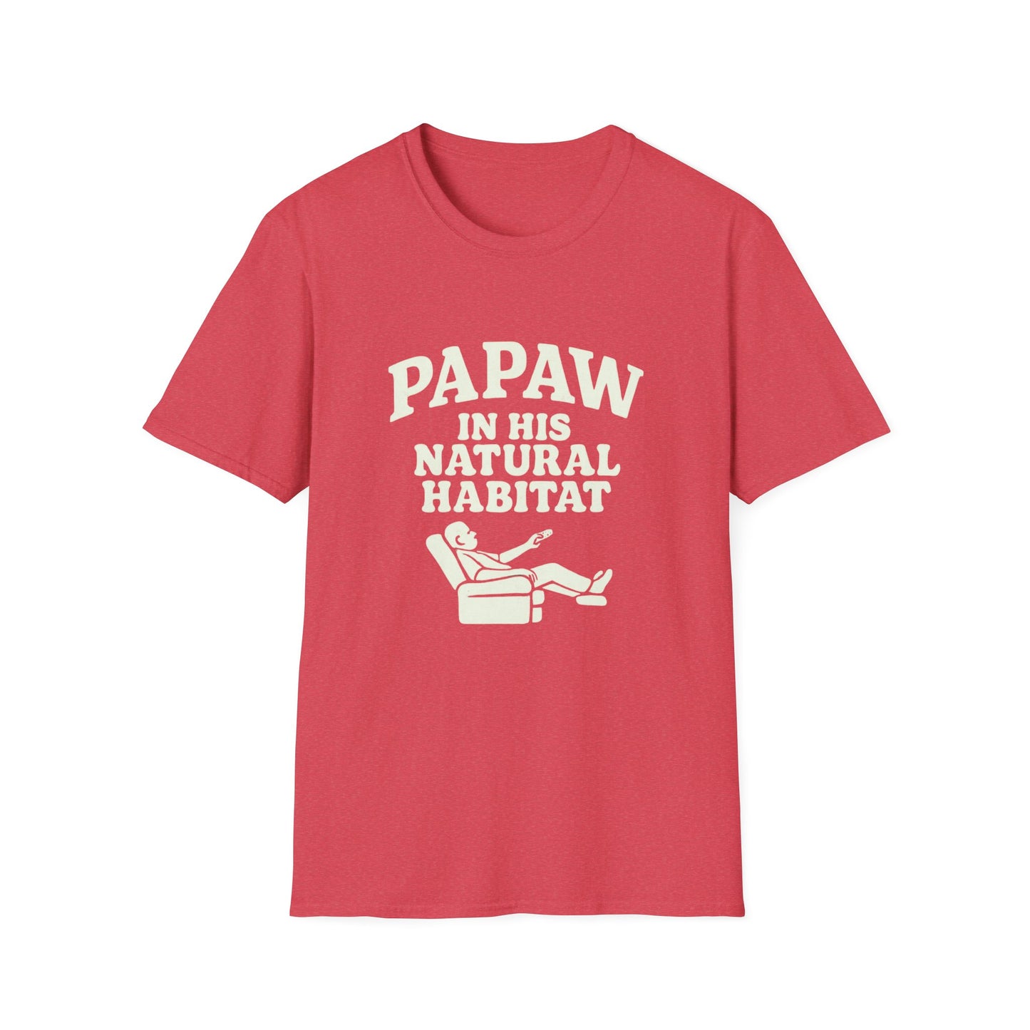Papaw In His Natural Habitat T-Shirt | Grandpa Recliner Graphic