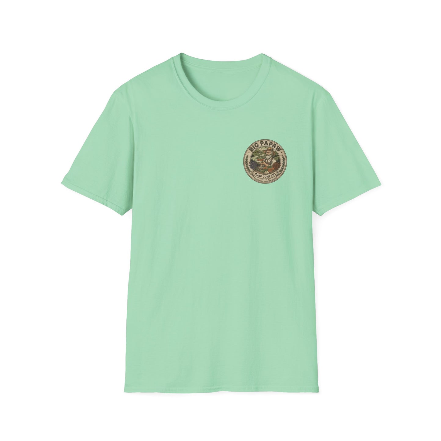 Big Papaw Soap Company logo T-Shirt | Vintage apothecary label graphic