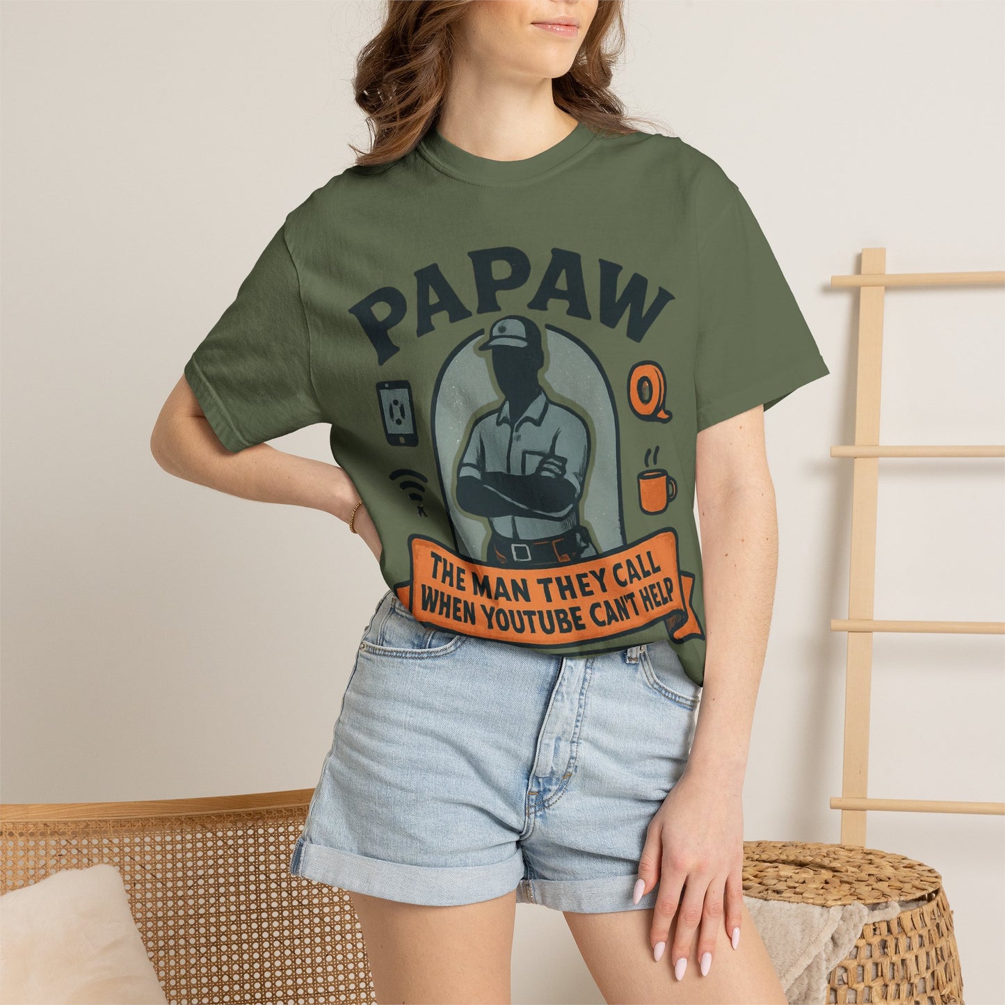 Papaw The Man They Call When YouTube Can't Help T-shirt | No Tutorial Needed