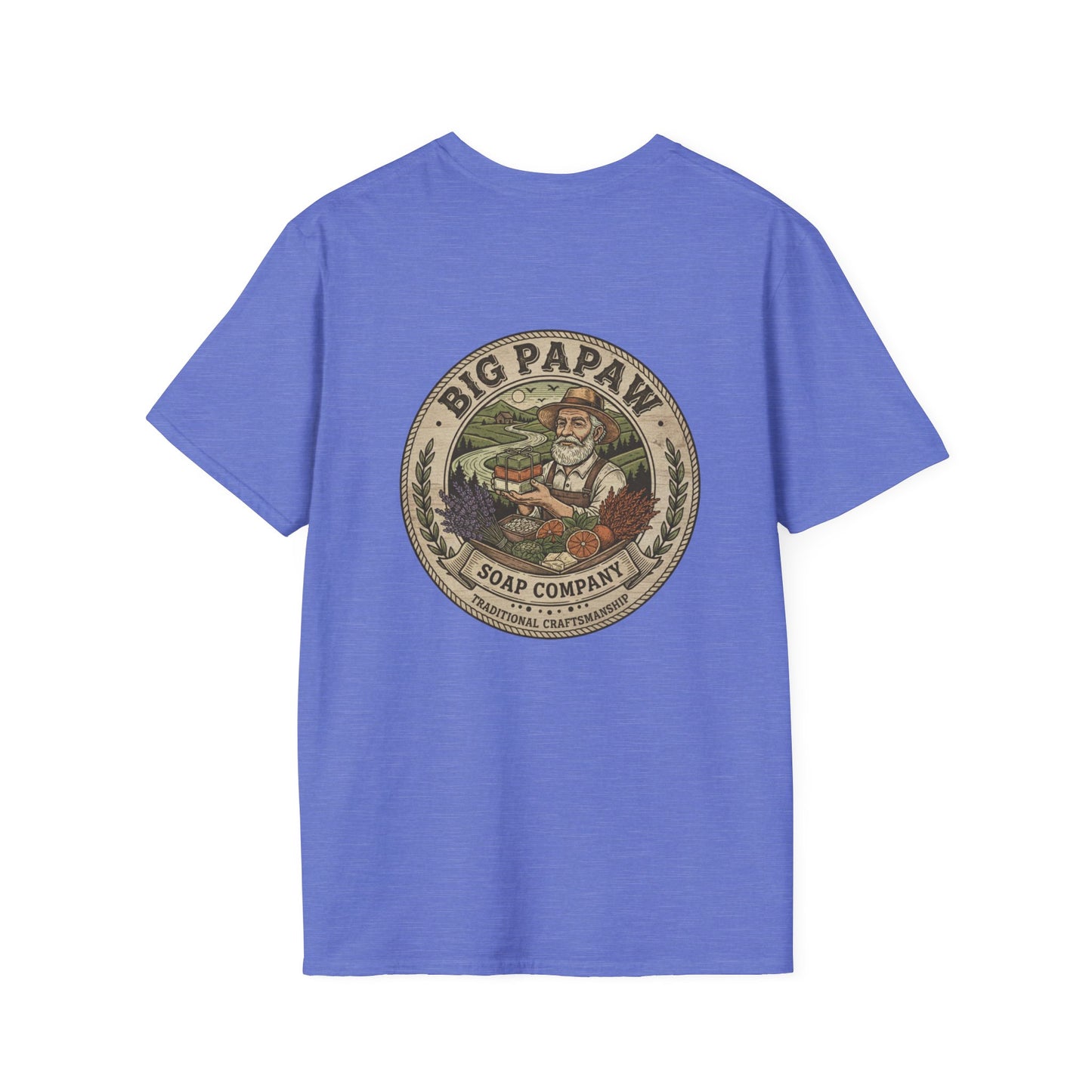 Big Papaw Soap Company logo T-Shirt | Vintage apothecary label graphic