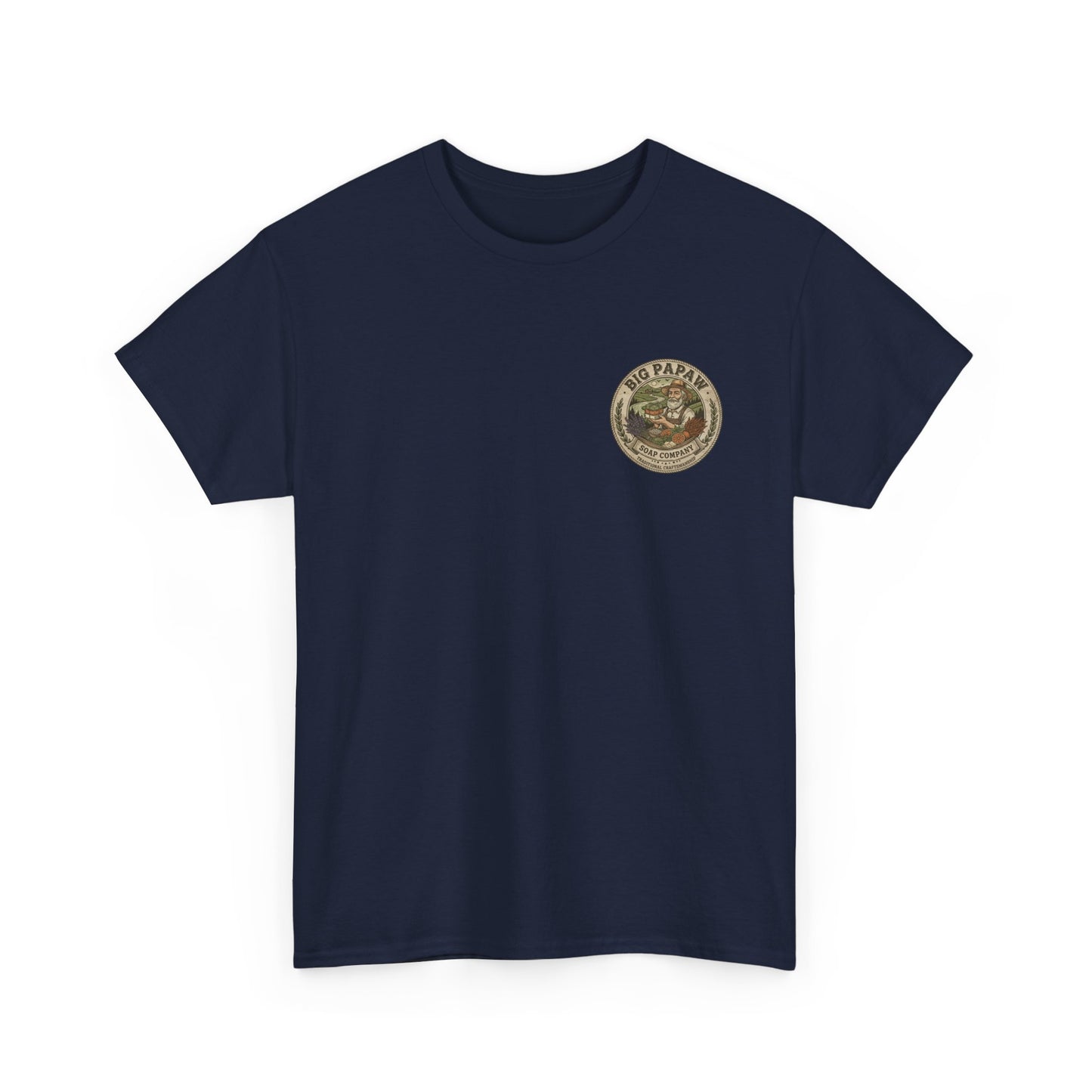 Big Papaw Soap Company Logo Tee | Vintage Barber Shop Label T-Shirt