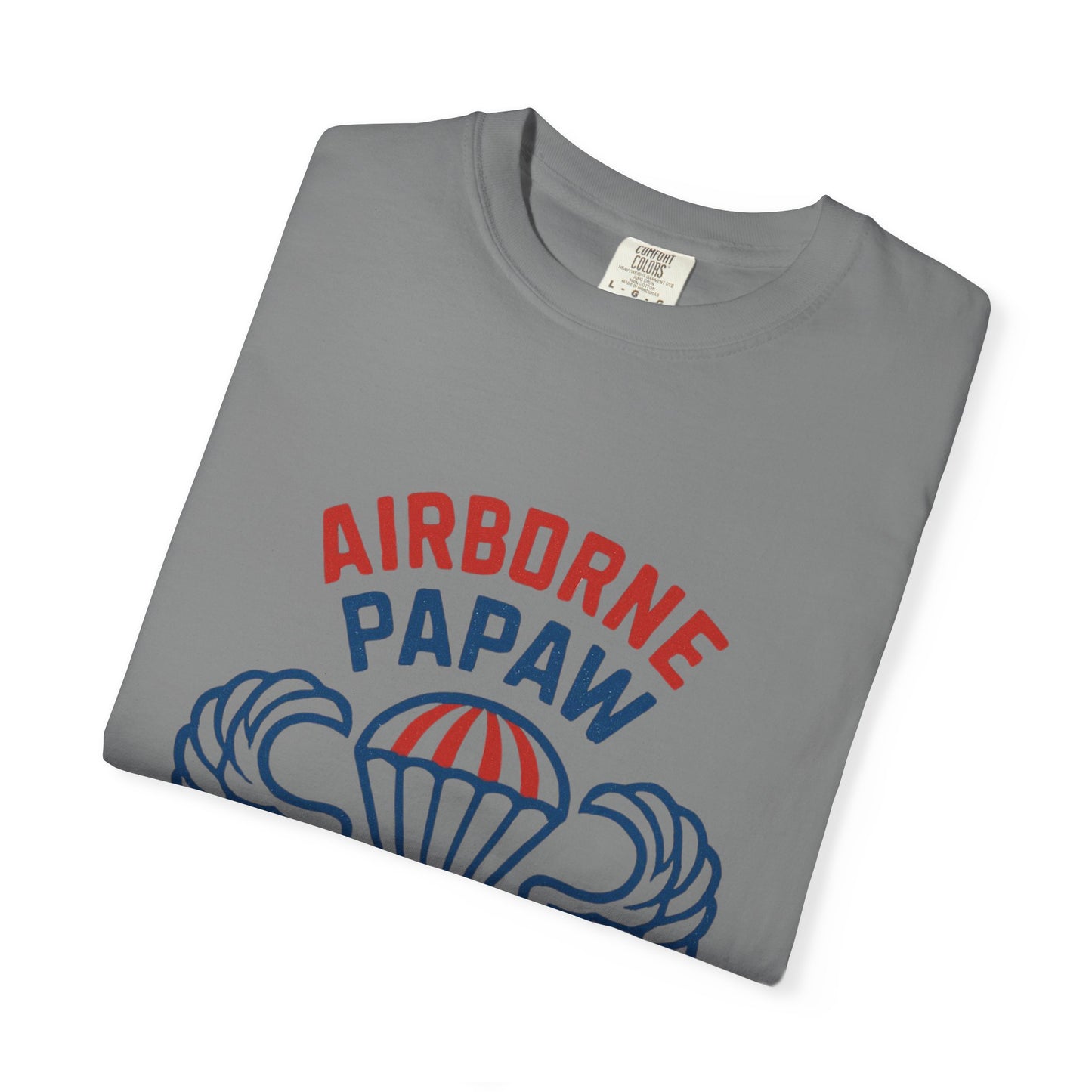 Airborne Papaw Parachute Wings T-shirt | Military Grandpa Veteran Tee