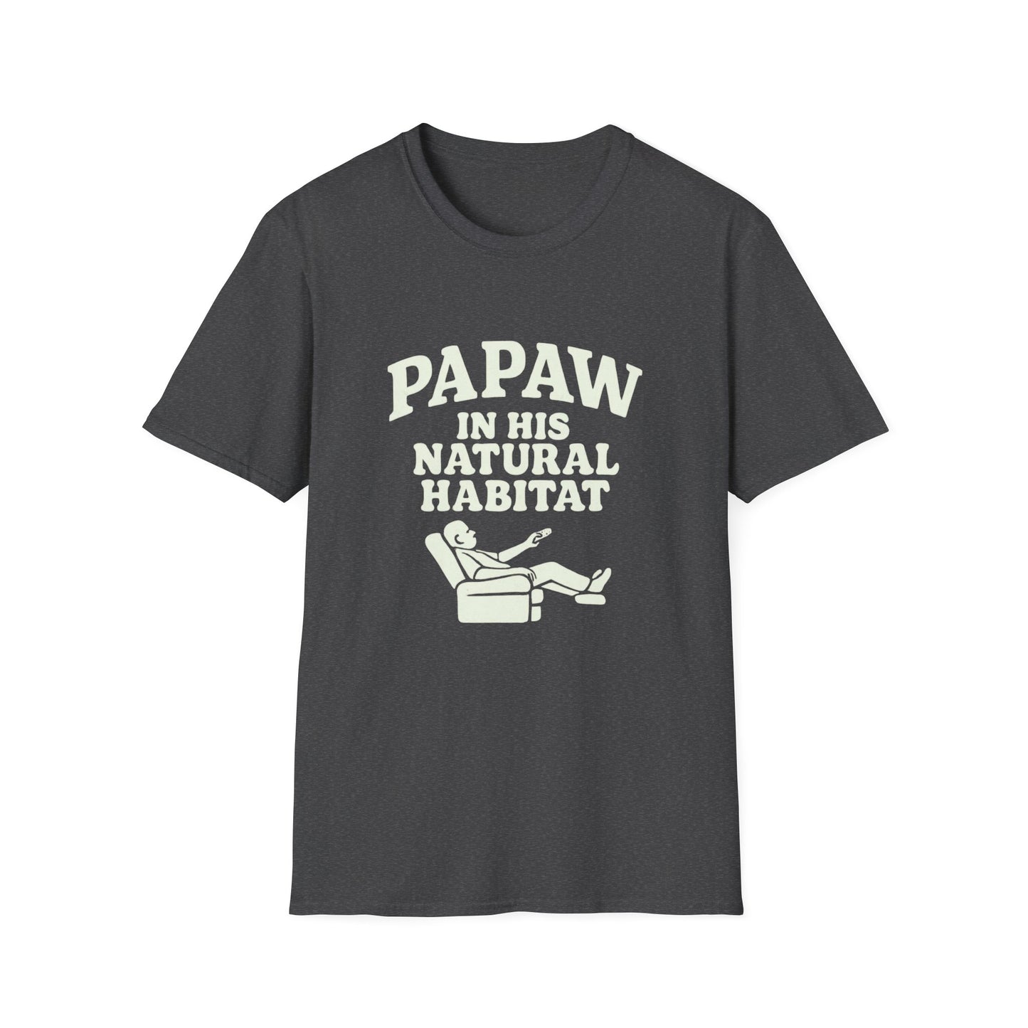 Papaw In His Natural Habitat T-Shirt | Grandpa Recliner Graphic