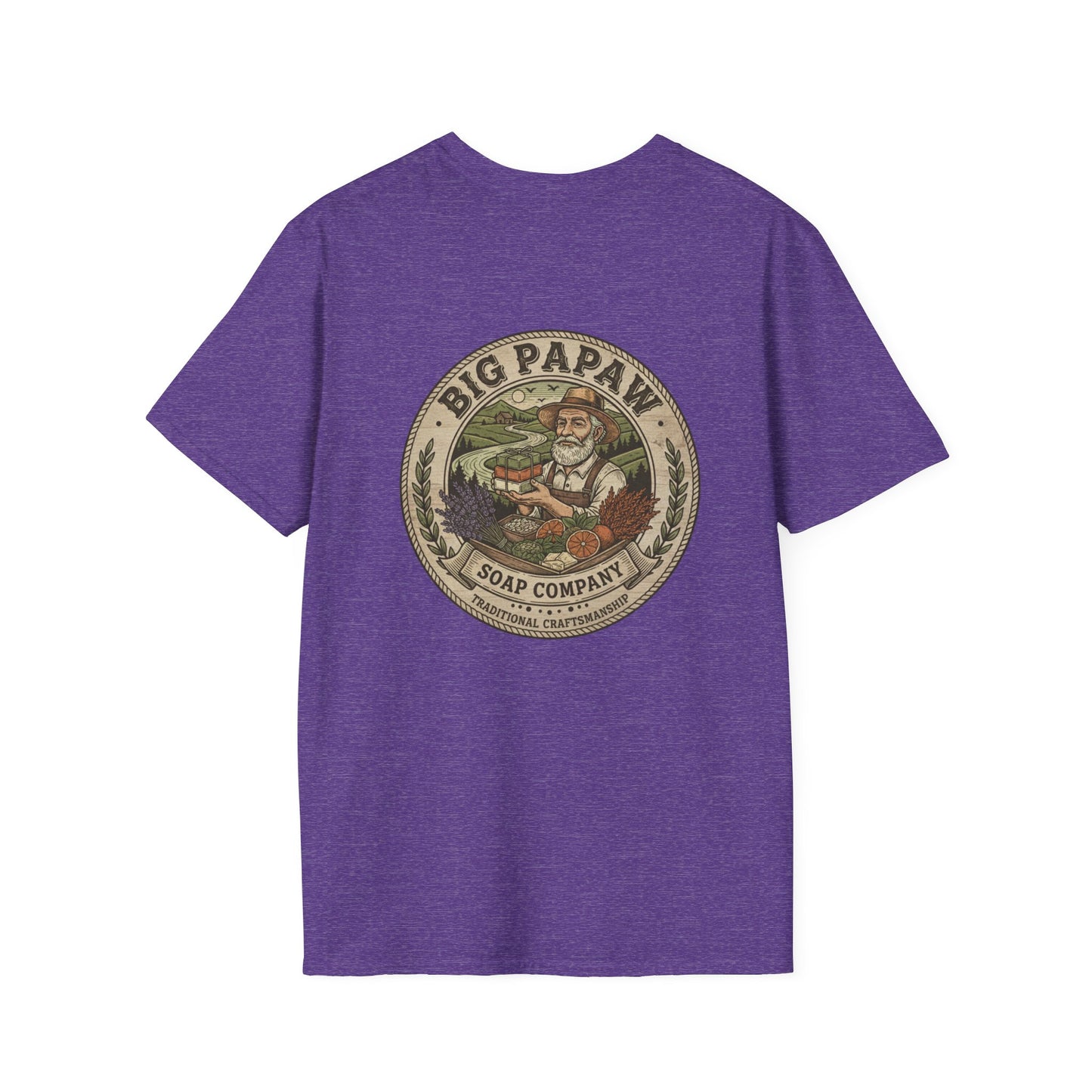 Big Papaw Soap Company logo T-Shirt | Vintage apothecary label graphic