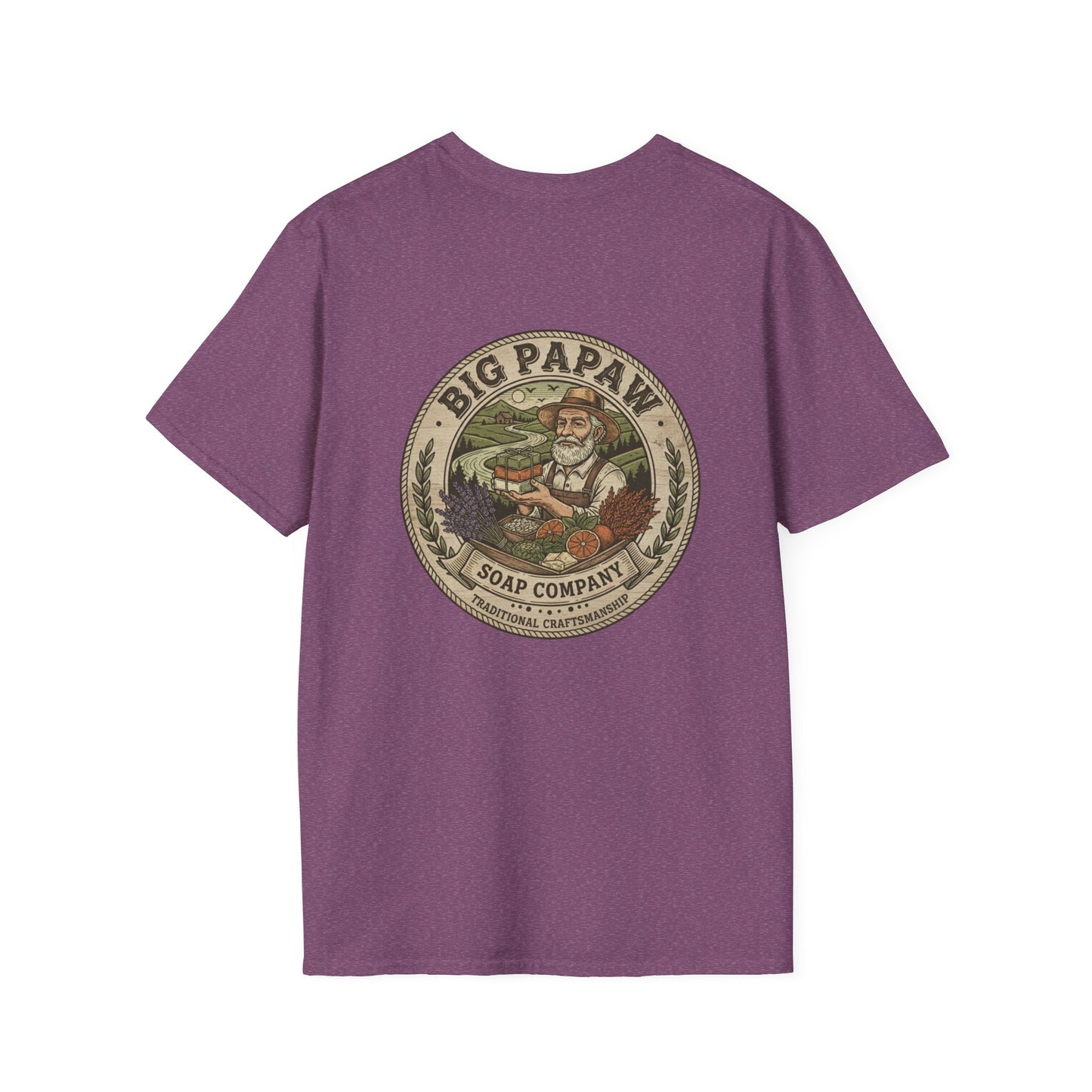 Big Papaw Soap Company logo T-Shirt | Vintage apothecary label graphic