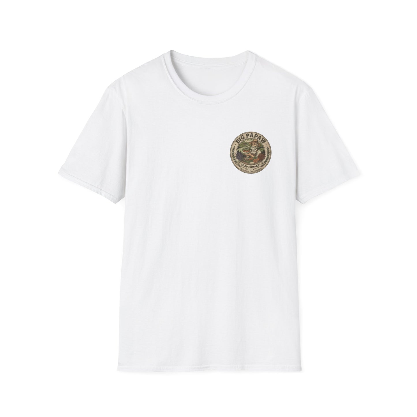 Big Papaw Soap Company logo T-Shirt | Vintage apothecary label graphic