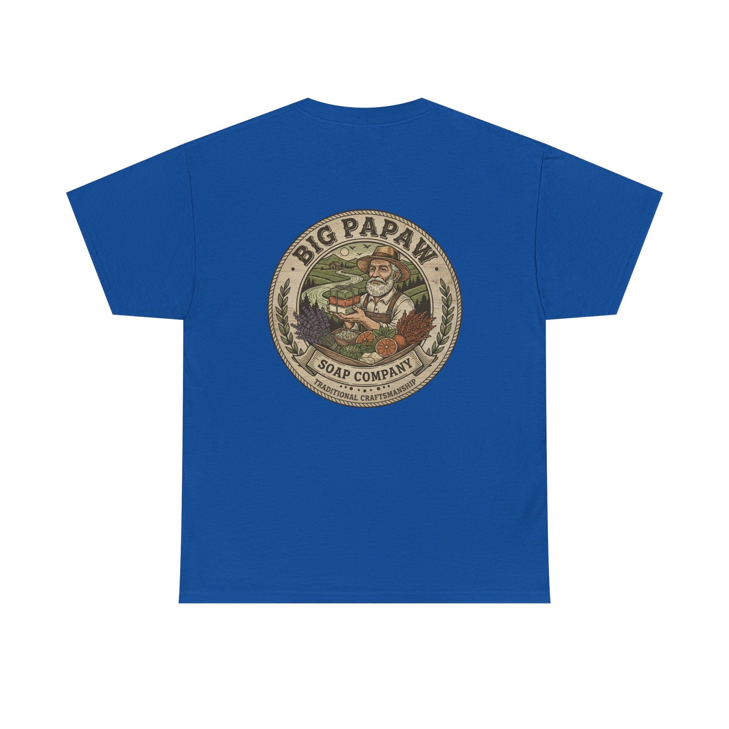 Big Papaw Soap Company Logo Tee | Vintage Barber Shop Label T-Shirt