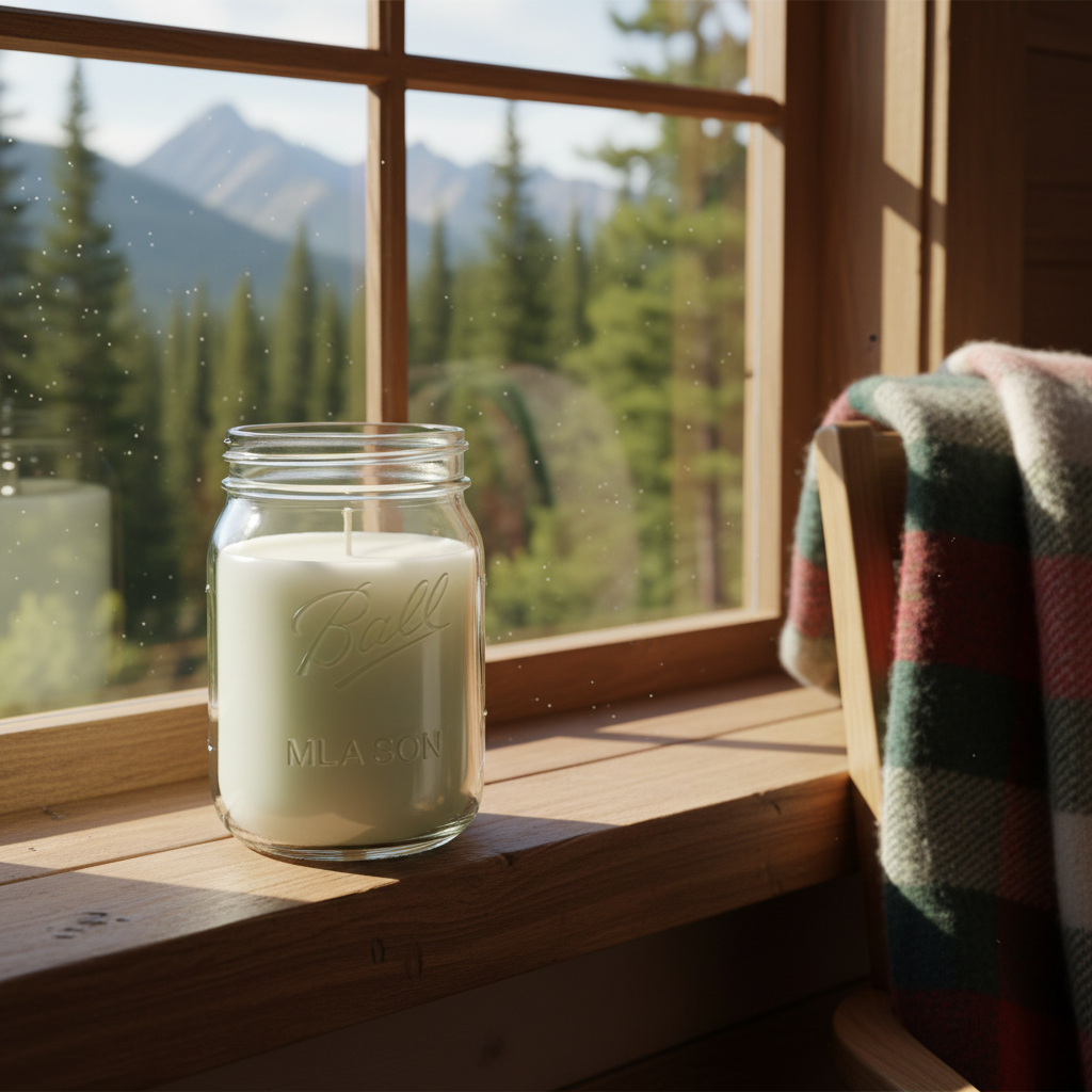 Cabin windowsill