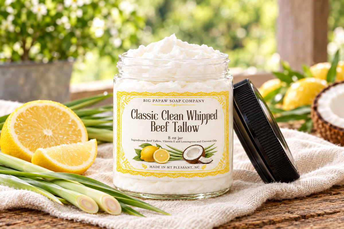 Classic Clean open jar on country porch