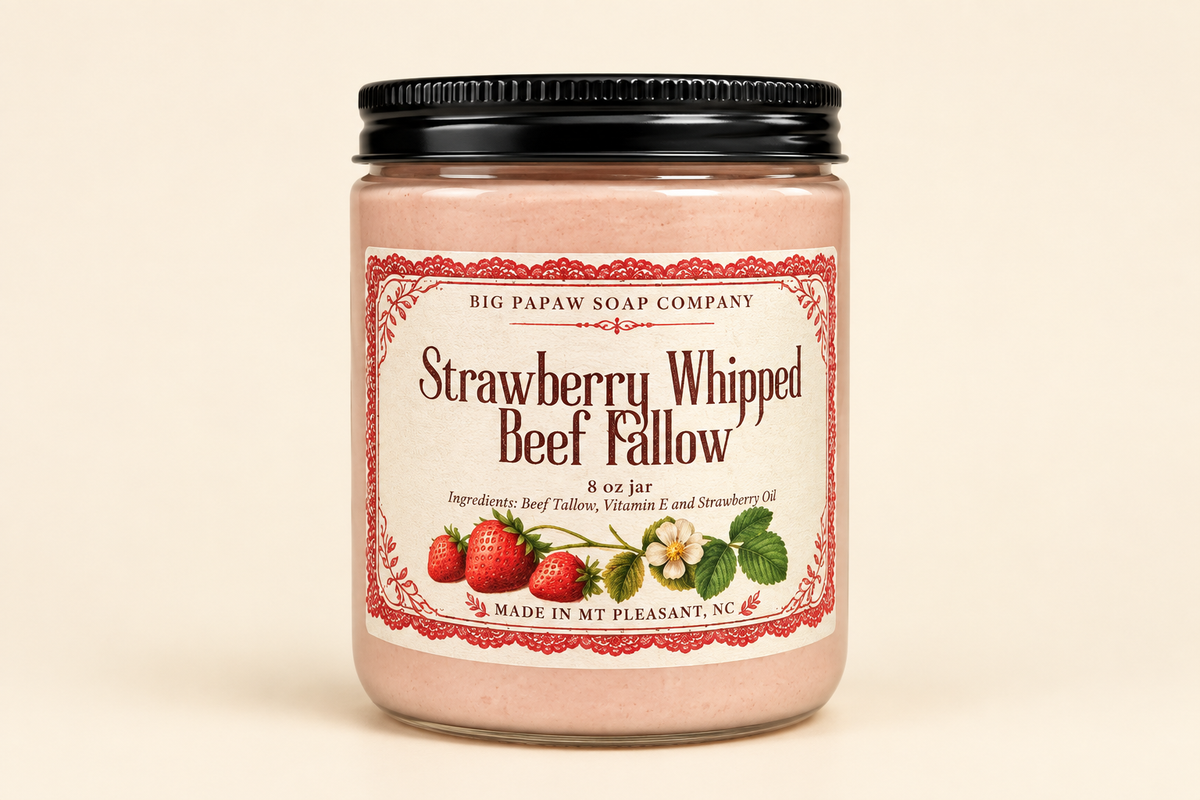 Front-facing Strawberry Whipped Beef Tallow product image