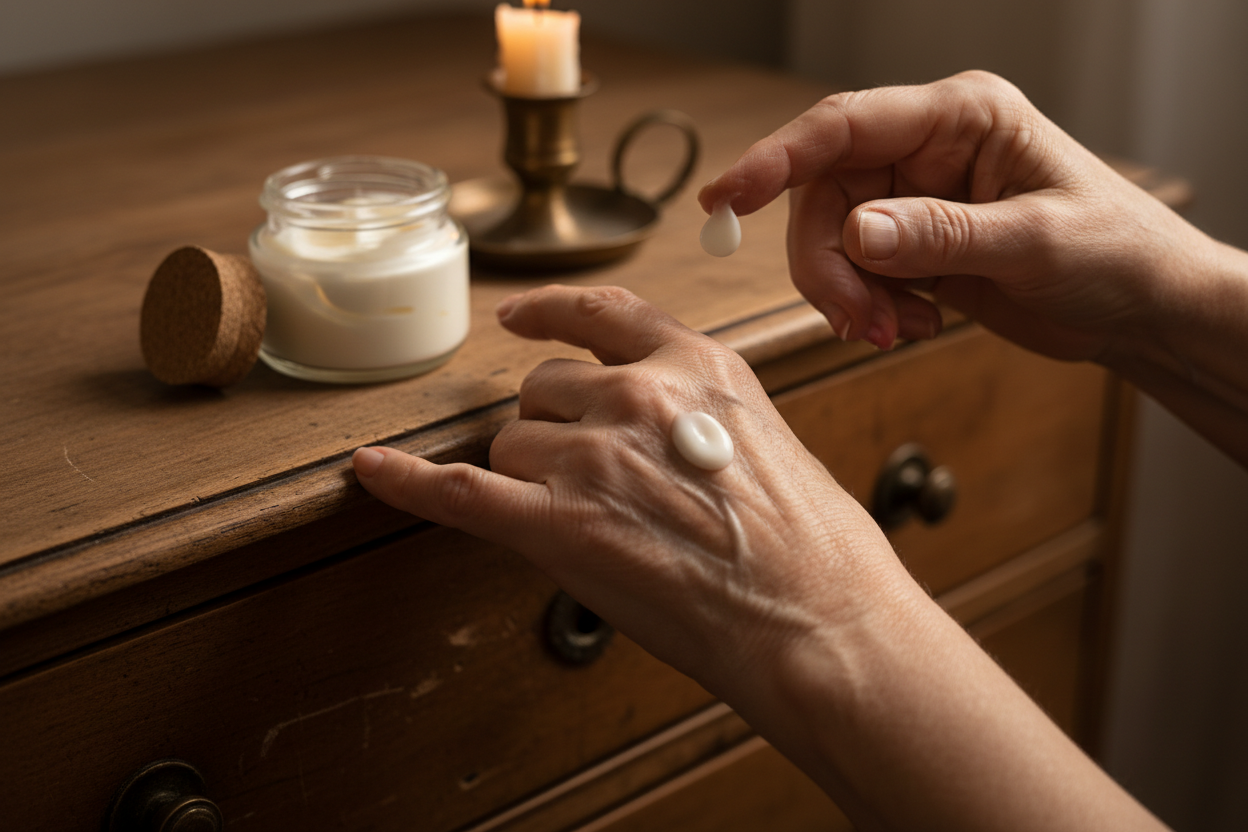 Gigi's Midnight Renewal Night Cream - Elderly Hands